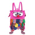thumbnail image 2 of segolike Children Creative Owl Backpack Cute Pink Ethnic Patchwork Owl Backpack Bag, 2 of 9