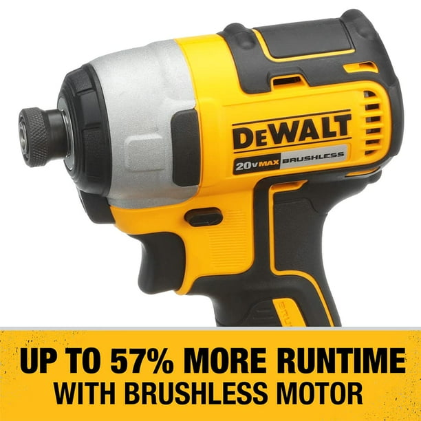 DEWALT DCF787C1 20V MAX Brushless Cordless Impact Driver Kit, 1/4-in 