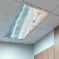 thumbnail image 2 of 1 Pack Summer Beach Fluorescent Light Covers for Ceiling Lights Abstract Gradient Green Ocean Waves Starfish Seashell Magnetic Ceiling Light Covers Overhead Light Filters for Office Classroom Home, 2 of 9