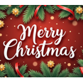 thumbnail image 4 of Decorative Merry Christmas Festive Red Green Polyester Lightweight Banner for Holiday Party Home Decoration Celebration, 4 of 4
