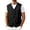 a01Black, variant on LODIENY Men's Plus Size (XS-5XL) Cotton Linen Utility Vest Button Up V Neck Casual Outdoor Waistcoat with Multi Pockets Army Green XS