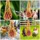 thumbnail image 4 of WORGEOUS 3 bolsas de hilo para verduras y pollo, bolsa de red de alimentación colgante, soporte para frutas de aves de corral con ganchos, 4 of 6