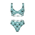 thumbnail image 4 of Daiia Lovely Roosters Women's Bikini Set Two Piece Swimsuit High Waisted Bikini Adjustable Straps Bikini Perfect for Beach, Pool, and Summer Vacation-XX-Large, 4 of 9