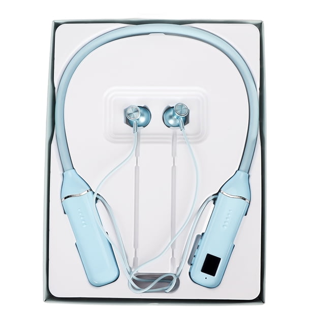 Auriculares Bluetooth53 Auriculares Estéreo con Banda para el Cuello con Cancelación de Ruido con Reproducción de Tarjeta Auriculares Magnéticos Impermeables para