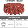 thumbnail image 3 of Christmas Round Tablecloth 60 Inch Christmas Tree Table Cover Waterproof Wipeable Table Cloth for Party Picnic Kitchen Home Decoration, 3 of 8