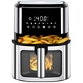thumbnail image 1 of Kitchen Elite Freidora de aire de acero inoxidable con ventana de visualización, freidora de aire grande XL 8.5QT, control digital 8 en 1, controles de temperatura de 400 °F, antiadherente apta para l, 1 of 5
