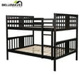 thumbnail image 3 of BELLEMAVE Full over Full Bunk Beds, Wood Bunk Bed with Ladder, Headboard and Footboard, Convertible Bunk Beds for Teens(Espresso), 3 of 11
