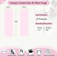 thumbnail image 6 of Canopy Bed Curtains with Light Princess Bed Canopy Scarf for Full/Queen Metal Bed Frame,Wood Frame Bed-2 Panel Sheer Curtain(Full/Queen,Pink), 6 of 14
