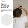 thumbnail image 2 of OUNONA 30pcs Circle Blank Plate Simple Design White PP for Ceiling Box Concealment, 2 of 8