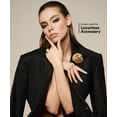thumbnail image 6 of Vittorio Vico Men's Formal Two-Tone Seersucker Rose Flower Lapel Pin: Flower Pin Suit Accessories Pins for Suit or Tuxedo, 6 of 7