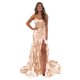 thumbnail image 1 of Vestido formal de graduación Mollyevers 2025 con satén dorado rosa, diseño de sirena, 1 of 7
