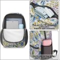 thumbnail image 4 of 17 Inch Lightweight Backpack,PVC Waterproof Oxford Fabric, Ergonomically Designed, with Large Capacity, Floral Flowers Print, 4 of 5