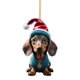 thumbnail image 3 of Adorno de perro de dibujos animados de Navidad, figuritas acrílicas para perros, decoración, suministros para fiesta en casa, 3 of 6