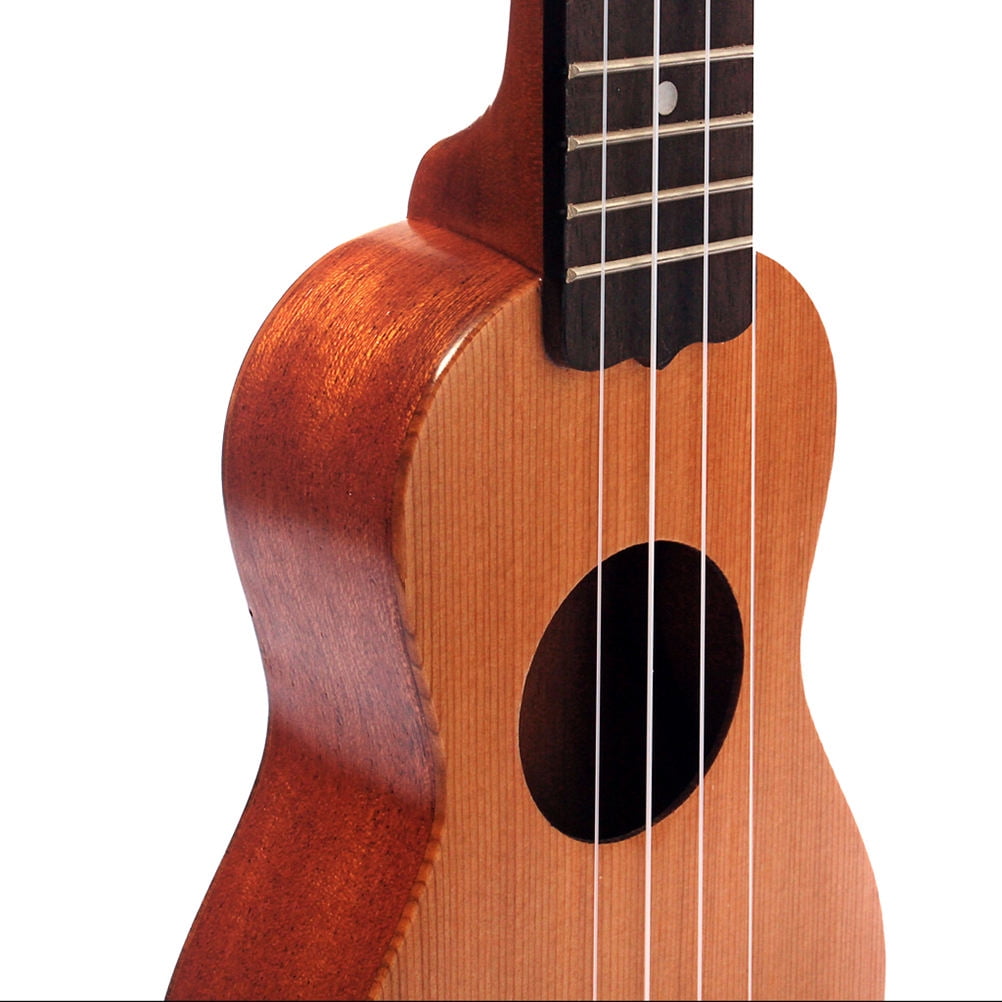 Raindrops Travel Ukulele Brown Wood with Solid Spruce Top and Sapele Sides Compact Portable Instrument