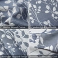 thumbnail image 2 of Haperlare Bluish Gray Muslin Cotton Throw Blanket, Soft Breathable Yarn Dyed Jacauard Leaf Pattern Cotton Quilted Muslin Throw Blankets for Adults, 50"x60", 2 of 7