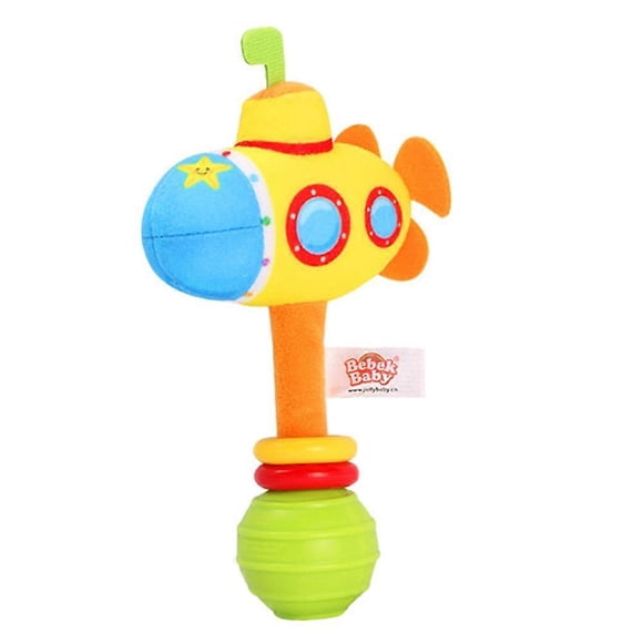Car Vehicle Baby Hand Bell Rattle Grasping Children Hanging Cloth Toys(Submarine Handbell)