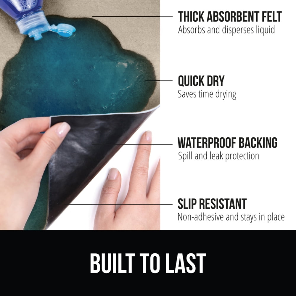 GORILLA GRIP LeakGuard Under Sink Mat, Waterproof Shelf Liner, Non-Adhesive, 24x40 Beige