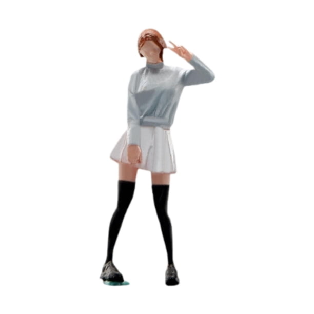 1:64 Figuras de personas a escala Modelo de personas pequeñas Modelado de decoración del paisaje a mano Plaza de roles Figura Miniatura escenas de