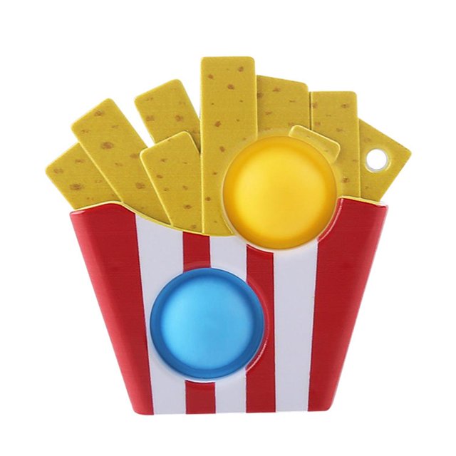 Juguete Sensorial De Burbujas De Empuje, Autismo, Necesidades Especiales, Aliviador De Estrés, Colgantes De Descompresión De Alimentos De Silicona, Juguete Sensorial De Extrusión Para Niños Y Adultos Kearding FN007275-02