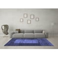 thumbnail image 3 of Ahgly Company Indoor Round Abstract Blue Contemporary Area Rugs, 7' Round, 3 of 4