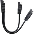 thumbnail image 4 of GHSDFBB SAE Y Splitter Extension Cable SAE 1 to 2 SAE DC Power Automotive Extension Cable 2 Pin Quick Connect Disconnect Plug SAE Connector 18AwG Wire for Solar Panel Charging(26cm-Black), 4 of 7