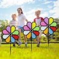 thumbnail image 6 of 31 Inch Sparkly Garden Pinwheels Colorful Reflective Windmill for Yard Decoration and Bird Control Visual Deterrent Device, 6 of 6