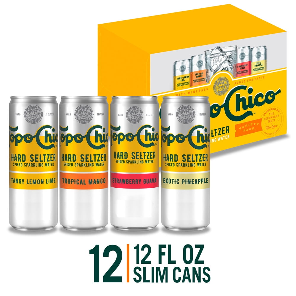Topo Chico Hard Seltzer Variety Pack, 4.7% ABV, 12-pack 12-oz cans