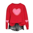 thumbnail image 5 of Qepwscx Long Sleeve Shirts For Women Valentine'S Day Crew Neck Sweatshirts Love Heart Printed Casual Blouse Tops Going Out Tops For Women Pullover Sweatshirts Graphic Tshirts Tee Tops, 5 of 6
