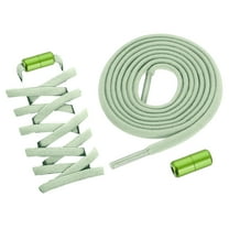 2Pack Elastic Shoe Laces Buckle Lock No Tie Shoelace Turnbuckle Light Green