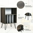 thumbnail image 4 of Costway Record Player Stand Turntable Stand Display Shelf Media Storage Cabinet Walnut, 4 of 11