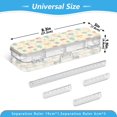 thumbnail image 3 of Plastic Pencil Box Large Capacity Pencil Boxes Clear Boxes with Snap-Tight Lid Stylish Office Supplies Storage Organizer Box Sandcastles and Crabs Pattern, 3 of 7