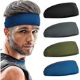 thumbnail image 1 of Bandeau Homme 4 Pack, Bandeaux Sports Unisexes, 1 of 5