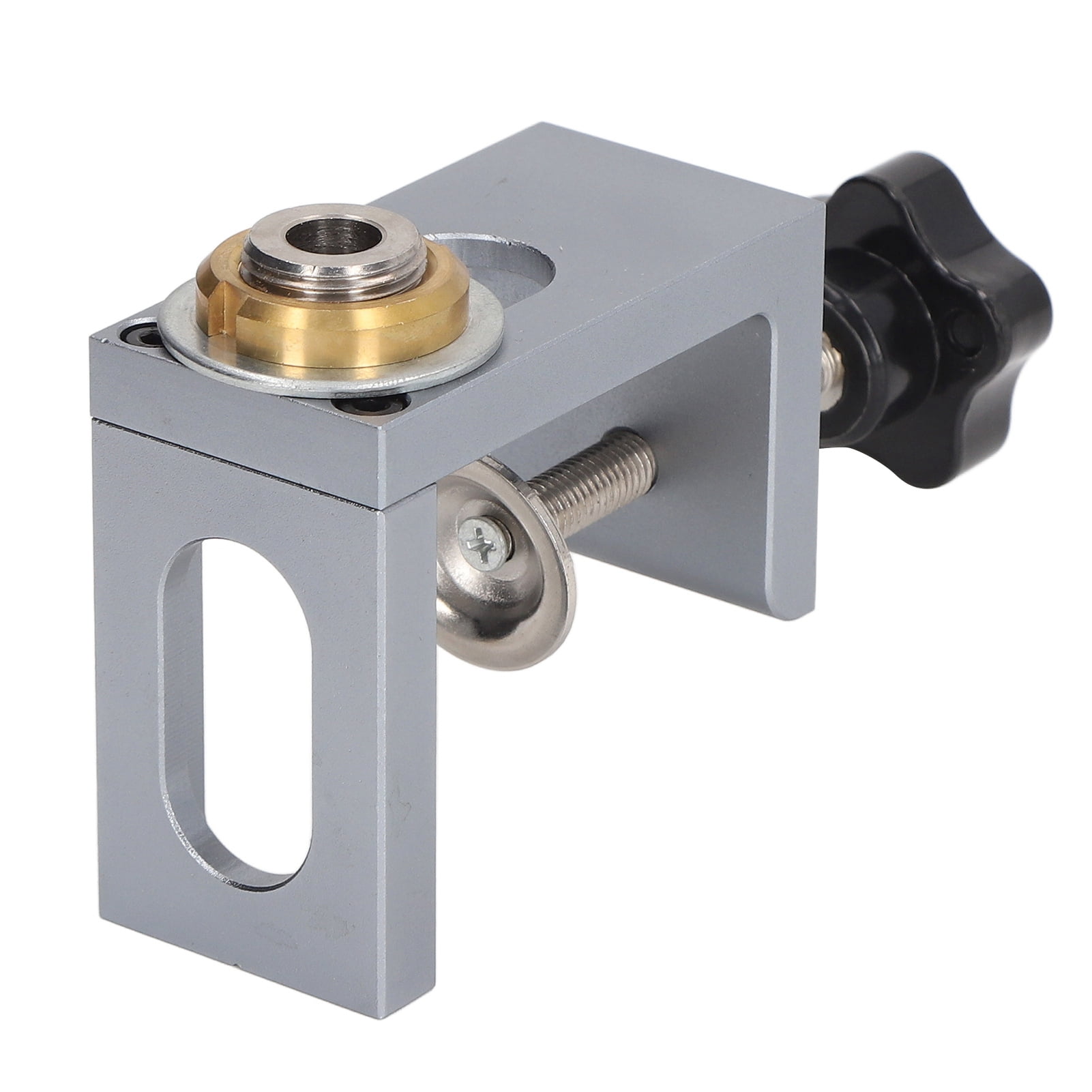Yajisi Woodworking Hole Locator Dowelling Jig Drill Guide Kit Aluminum Alloy Positioner (7.48 x 7.09 x 2.36 inches / 19 x 18 x 6 cm)