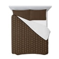 thumbnail image 7 of Dark Brown Rattan Twin Size Down Alternative Comforter, Lightweight Comforter Quilt Bedding Set with Pillow Shams Vintage Abstract Wicker Texture All Seasons Bed Comforter Duvet Insert 68"x86", 7 of 7