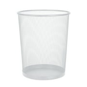 Smart Design Steel Metal Mesh Waste Basket - 11.75 x 13.75 inch -White