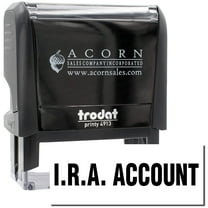 Large Self-Inking Ira Account Stamp, Trodat Printy 4913, Press and Print Stamping, Impression Size 7/8" x 2-1/4", Up to 10,000 Impressions - Black Ink