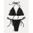 thumbnail image 4 of WREESH Women Two Piece Solid Color Sets Plus Size Beachwear Swimsuit Bikini, 4 of 9
