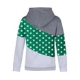 thumbnail image 6 of Xijirk Women's Sweatshirt Tops Long Sleeve Hooded Contrast Color Casual Lightweight Women's Sweatshirt Tops for Cool Days,Green,2XL, 6 of 6