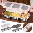 thumbnail image 7 of Stainless Steel Snackle Box Containers, Reusable Steel Snack Containers With Lids, 3 Compartment Metal Food Storage Containers For Home, Travel Leakproof Portable Container for Outdoor Camping-White, 7 of 7