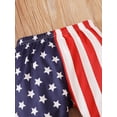 thumbnail image 6 of Newborn Toddler Baby Girl 2Pcs Fashion Summer Clothing Set Off Shoulder Red Shirt Striped Flared Pants 0-5Y, 6 of 7