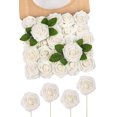 thumbnail image 1 of Flores Artificiales N&T NIETING Rosas Brillantes 25 piezas Espuma Blanca, 1 of 7