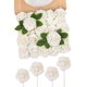 thumbnail image 1 of Flores Artificiales N&T NIETING Rosas Brillantes 25 piezas Espuma Blanca, 1 of 7
