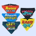 thumbnail image 3 of Pet Set Go Rouge, Bleu, Vert, Jaune, Noir Pack de 5 Bandanas Imprimés - Grand, 3 of 3