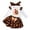 czb# Coffee11370, variant on CUZIBR Baby Girl Thanksgiving Outfits O-Neck Bodysuit+Tutu Skirt+Headband Clothes Sets Classic Dailywear For Toddler