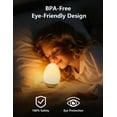 thumbnail image 3 of Night Luz Nocturna para Niños, Luz de Huevo para Guardería con 7 Colores RGB Cambiables y Atenuación Continua, Luz de Lactancia Recargable con Control Táctil, Lights Portátil para Bebés sin BPA, 3 of 8