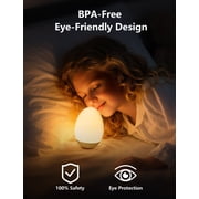 Egg Night Light for Baby Nursery with Touch Control, BPA Free, Stepless Dimming, Portable Night Lights for Breastfeeding, Rechargeable Lamp with 7 RGB Colors
