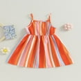 thumbnail image 2 of Petites Filles Princesse Robe Rayures Dot Print Robe Décontractée A-Ligne Robe pour la Plage Partie Vêtements Mignons 4-5 Ans, 2 of 8