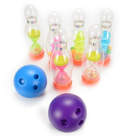 - Kids Deluxe Bowling Ball Game Toy Set (6 Pins + 2 Balls) with Light Children Game Toy