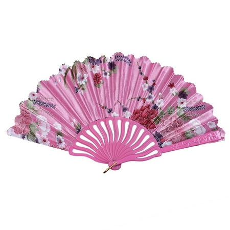 BEAD BEE Best Chinese Style Dance Wedding Party Lace Silk Folding Hand Held Flower (Best Hand Held Fan For Hot Flashes)