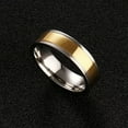 thumbnail image 4 of 4mm/6mm Gold Plated Bands 316L Stainless Steel Couple Rings Engagement Size 6-12, 4 of 8